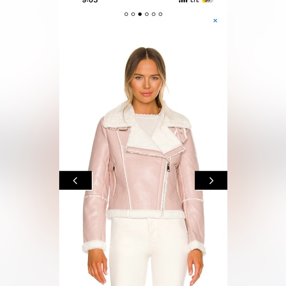 Superdown Genna Zip Up Jacket in Blush - Picture 2 of 3